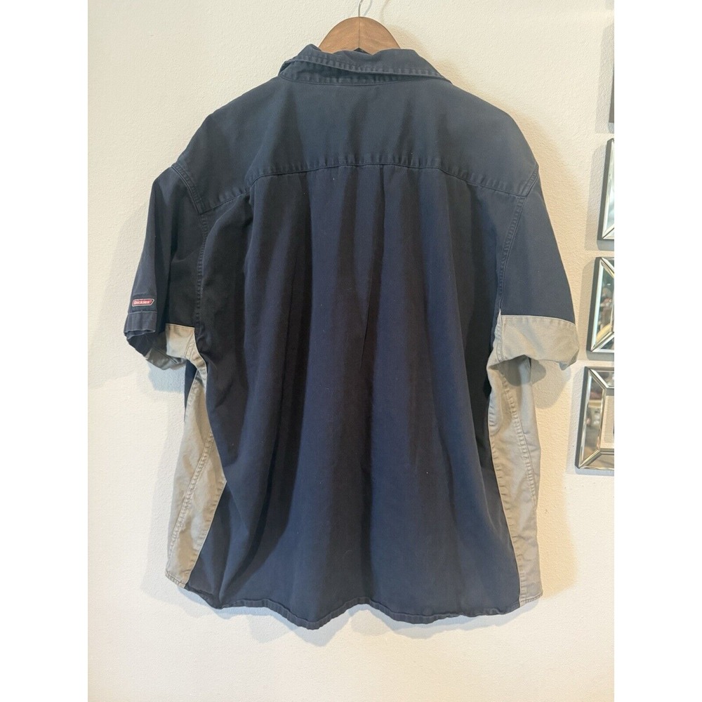 Dickies Mechanic Button Up Work Shirt Short Sleeve‎ Mens XXXL 3X Two Tone - Picture 2 of 4